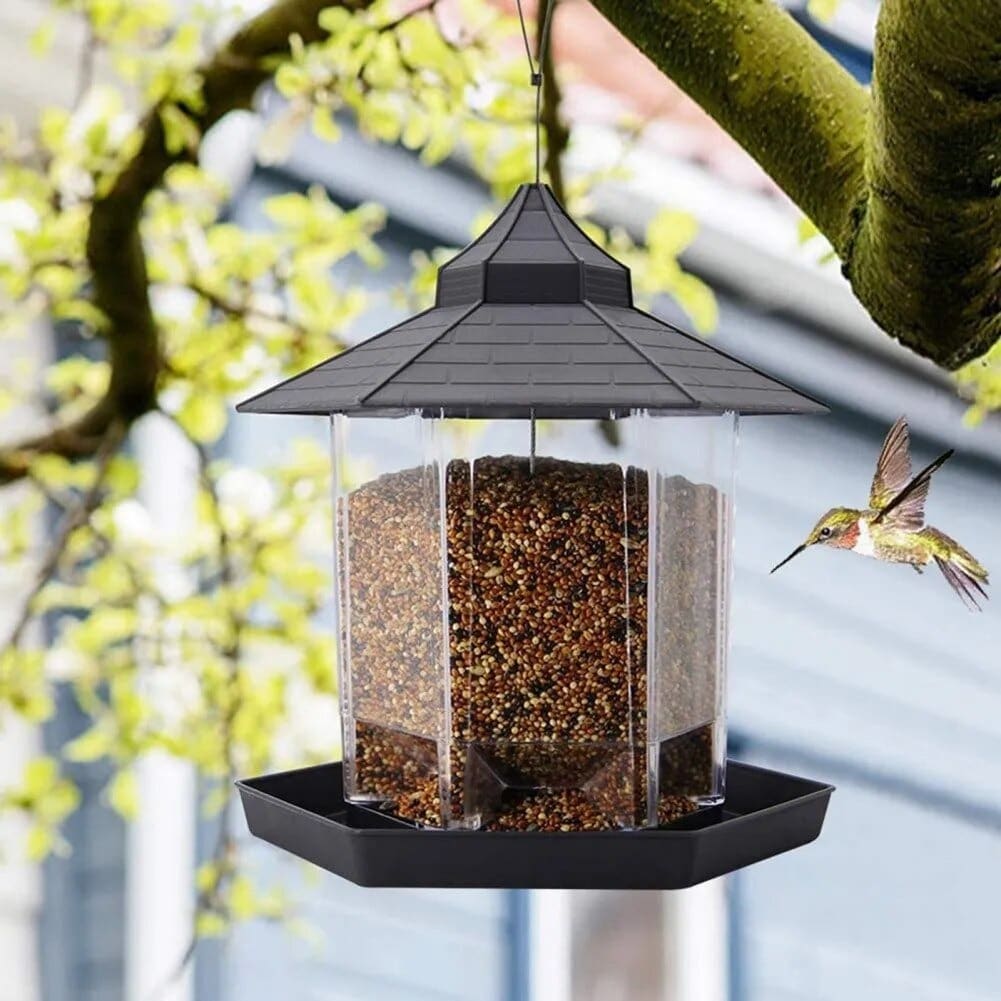 Mangeoire oiseaux sur piquet - Clic Jardin