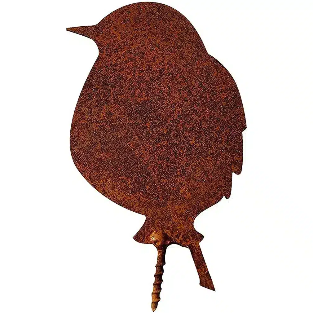 Série de 4 oiseaux décoratifs en métal (4 modèles différents) 10 cm